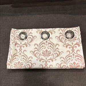 Elegant brown and Cream Curtain with Grommets two panels